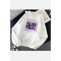 Hunter X Hunter Kurapika Beyaz Kapşonlu Sweatshirt