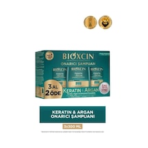 Yıpranmış Ve Hasar Görmüş Saçlar İçin Keratin Argan Şampuan 300ml 3 Al 2 Öde Avantaj Paketi