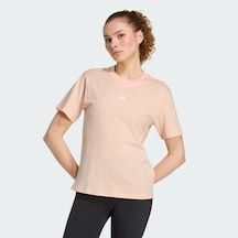 Adidas Essentials Small Logo Cotton Kadın T-shirt Ke0429 Pudra