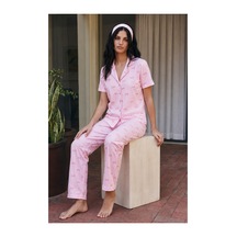 Fit Women Viskon Karışım Homewear Pembe Pijama Takımı