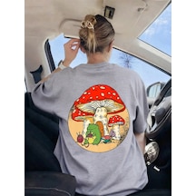 Noıssey Urban Pop Graphic Kadın Tişört Koleksiyonukod 5585 Gri