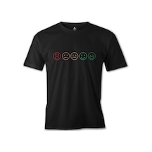 Emoji Siyah Erkek Tshirt