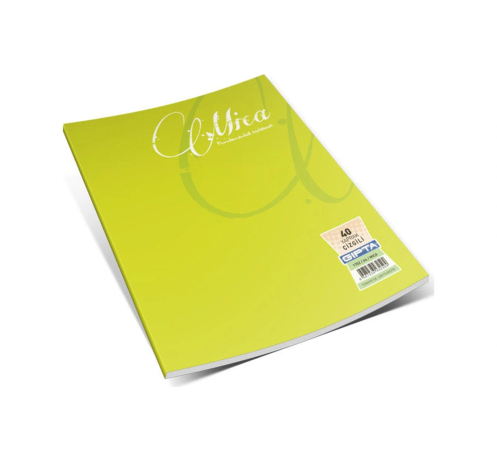 Mica A4 - 80 Yaprak Çizgisiz Plastik Kapak Defter Karışık