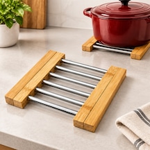 Ayarlanabilir Metal Nihale Bambu Ayaklı 21-34 Cm Beyaz - Çok Renkli