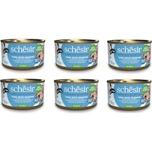Schesir Ton Ve Levrek Tam Ve Dengeli Jöleli Kedi Konservesi 85 Gr. X 6 Adet