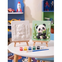 15x15 Panda Taş Boyama Seti Çocuk Ve Yetişkin Hobi Kiti