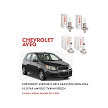 Chevrolet Aveo 2013 Model Ön Uzun-kısa 4 Lü Far Ampülü Takımı