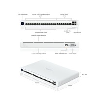 Ubıquıtı Uısp-s-pro 16 Port 27v Pasif Poe+8 Port Gb Rj45+4x10gb Sfp+ Uplınk 220w Poe L2 Yönetilebili
