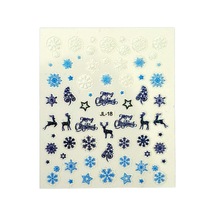No.18 - Geyik Kar Tanesi Figürlü 3d Tasarım Yapışkan Tırnak Sticker Tırnak Dövmesi Nail Art