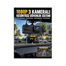 3 Kameralı Araç İçi Dvr Kayıt Cihazı Ön İç Arka Kamera Full Hd 24833763