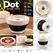 Premium Dot Tasarım Phunnel Nargile Lülesi Seramik Geniş Hazneli Isıya Dayanıklı