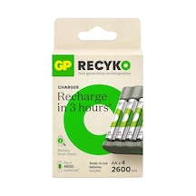 B441 Usb Pil Şarj Cihazı 4 Adet 2600mah Aa Kalem Pilli Set