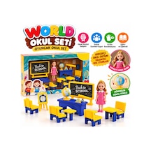 Enf-39186 World Okul Seti Oyuncak Okul Set 10pcs Mixed