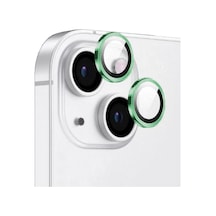 Noktaks - Apple Uyumlu iPhone 15 Plus - Kamera Lens Koruyucu Safir Parmak İzi Bırakmayan Anti-reflective Cl-12 - Yeşil