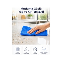 Ultra Emici Mikrofiber Bez Cam Ayna Mutfak Banyo Araç Temizlik Bezi 40x40 Cm 10'lu Set