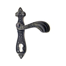 Antika Tarz Dekoratif Pirinç Mevlana Yale Kapı Kolu - 228x48 Mm, Oksit Çok Renkli