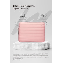 Mussen Laptop Kılıfı Su Geçirmez Macbook Neo Air Pro 13-14 İnç Pembe Pembe