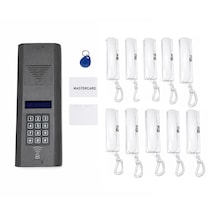 Kart Okumalı Dijital Panel Ve Telefonlu Konuşma Apartman Sistemleri 10 Daire Paket