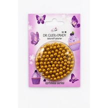 Dr. Gusto 4 Mm Candy Altın Boncuk Pasta Süsleme Şekeri Gold Dekor Şekeri