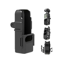 Djı Osmo Pocket 3 İle Uyumlu Koruyucu Çerçeve Frame Cage, 1/4" Vida Yuvalı Abs Kamera Kafesi, Çift Cold Shoe Montajlı Aksesuar Bağlantı Aparatı, Siyah