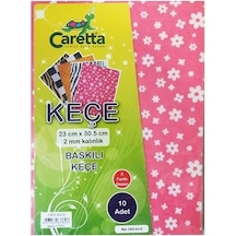 Caretta Desenli Karışık Keçe 10'Lu - 23 X 30.5 Cm