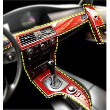 Bmw 5 E60-61 Torpido Kaplama, Konsol, Maun Kaplama, Ahşap, Carbon