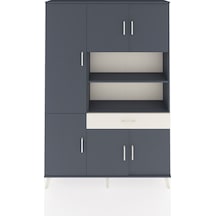 Arges Dolap 10 Raflı Tek Çekmeceli 6 Kapaklı 132x30x195 Antrasit-antrasit/aytaşı Antrasıt/aytası Arges Dolap 10 Raflı Tek Çekmeceli 6 Kapaklı 132x30x195 Antrasit-antrasit/aytaşı Antrasıt/aytası