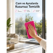 40x40 Cm Premium Mikrofiber Temizlik Bezi Hızlı Kuruyan Ve Leke Bırakmayan Bez Pembe 03620146