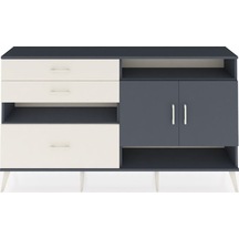 Arges Konsol 4 Raflı 3 Çekmeceli 2 Kapaklı 176x30x99 Antrasit-ant Antrasit-antrasit/aytaşı