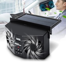 Ally R-8032 Güneş Enerjili Çift Fanlı Solar Oto Araç Havalandırma- 5775 Siyah
