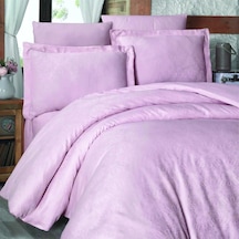 Maxstyle Jakarlı Saten Ornament Pudra Double Nevresim Takımı Pudra