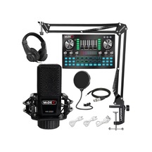 Midex MX-2020 Diamond Set Efektli Ses Kartı Mikrofon Kulaklık Stand Kayıt Canlı Yayın Seti (PC ve Telefon)