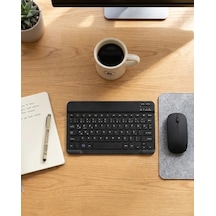 Hubrendy Tekno Kablosuz Klavye Ve Mouse Kombosu Bluetooth Uyumlu Sessiz Set