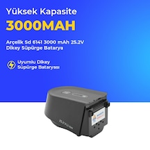 Arçelik Sd 6141 3000 Mah 25.2v Dikey Süpürge Batarya