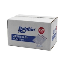 Dolphin Kilitli Şeffaf Buzdolabı Kilitli Saklama Poşeti Torba - 11x14 Cm. - 600 Adetlik Kutu