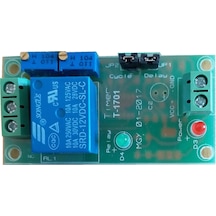Basit Ayarlanabilir Zaman Saati Röle Modülü - Timer T1701 12V Dc (Standart)-1Sn - 10Sn (Standart)