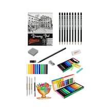 Eskiz Defteri A5 120 Gr 50 Yp Lyra Dereceli Kalem Karakalem Derwent Academy Soft Pastel 12 Renk