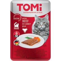 Tomi - 942 - Kedi Dana Eti Ve Havuç Tahılsız Pouch - Spt-gld - Mama 100gr Pate