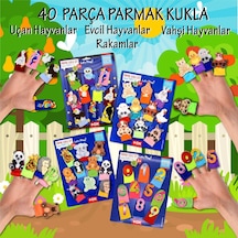 4 Set 40 Parça Tox Rakamlar Uçan Evcil ve Vahşi Hayvanlar Par