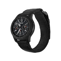 Mobilteam Galaxy Uyumlu Watch 46mm 22mm Magic Nylon Kordon-siyah
