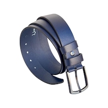 Süzer Deri Lacivert Büyük Beden Hakiki Deri 4 Cm. Tokalı Düz Model Erkek Kemer - 405-battal Lacivert