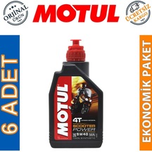 Motul Scooter PoWer 5W-40 Ma 4t 1 L 4 Zamanlı Motor Yağı 6 Adet