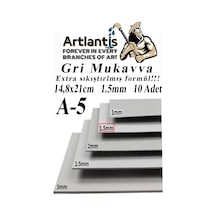A5 Mukavva Gri 1.5 Mm 10 Adet 1 Paket 14,8x21 Cm A-5 Mukavva 1,5 Mm Kalınlığında A-5 Mukavva 1 Adet