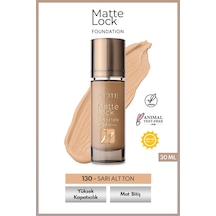 Note Matte Lock Foundation 130 Classic Beige Spf 50 Yoğun Kapatıcı Mat Bitişli Fondöten