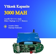 Arçelik Sd-3141 Şarjlı Dikey Süpürge 3000 Mah 21,6 V Batarya  Uyumlu Uzun Ömürlü, Yüksek Performans Pil