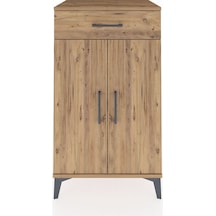 Hyperion Komodin 2 Raflı Tek Çekmeceli 2 Kapaklı 60x44x106 Ça... Çam