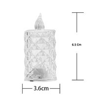 Led Mum Faf Kristal Led Mum Pilli Alevsiz Çay Mumu Düğün Doğum Günü Ortam Işığı Midi