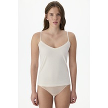 Penti Ekru V Neck Pamuklu Cami Atlet Ecru
