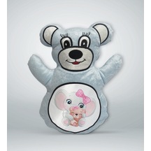 Bk Gift Sevimli Fil-6 Tasarımlı Ayıcık Yastık Mavi