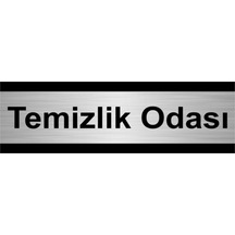 Temizlik Odası 5x20cm Gümüş Renk Metal Yönlendirme Levhası